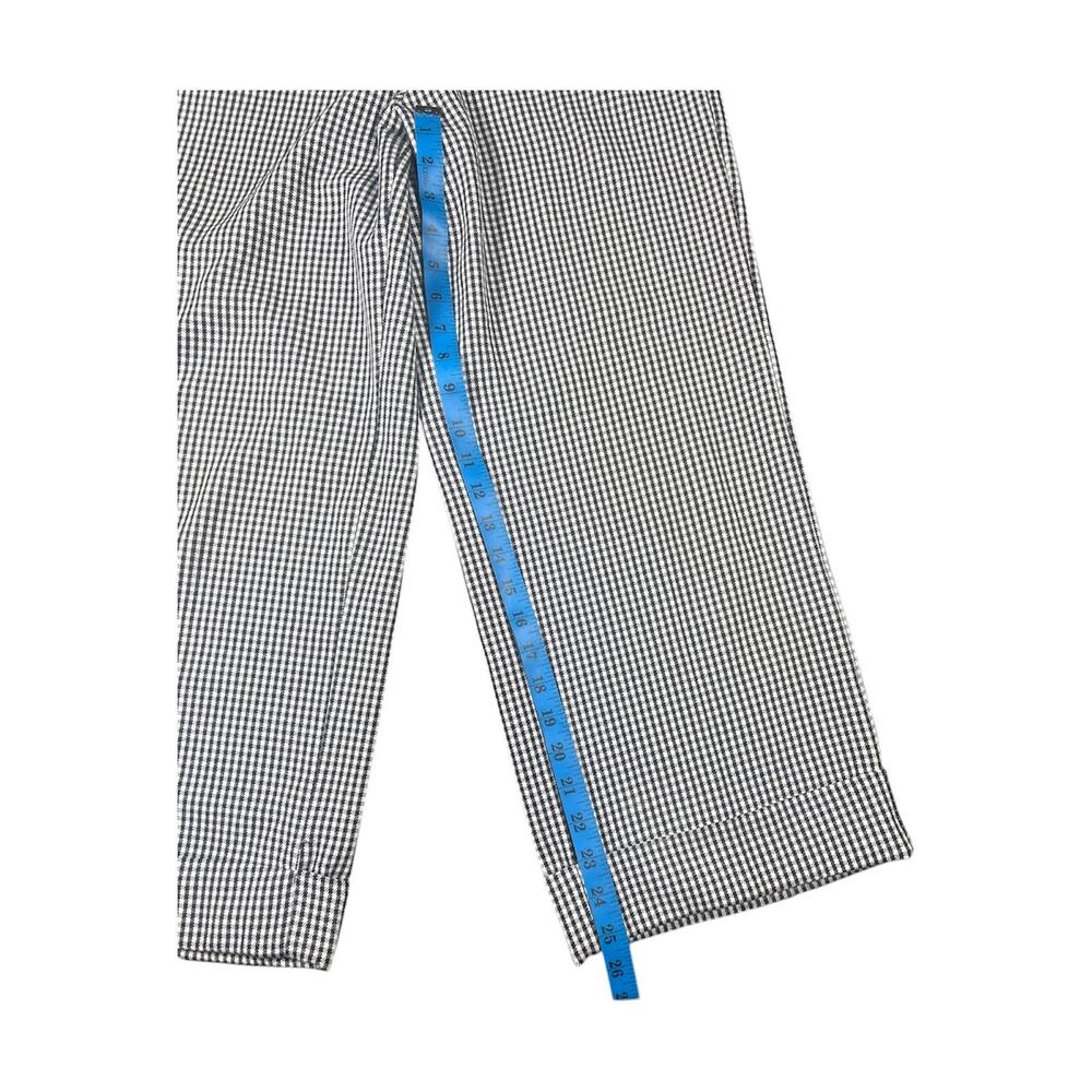 Zara Houndstooth High Waist Wide Leg Pants Black Ecru- Small - Picture 2 of 5